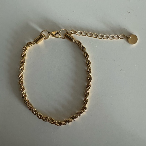Rope chain gold anklet - Picture 3 of 3